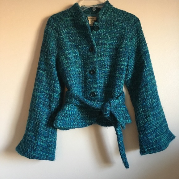 Anthropologie Jackets & Blazers - Anthro Elevenses Tammany Tweed Bell Sleeve Jacket